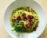 Zöldborsókrémes tészta recept fázis 3 fotója