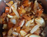 A picture of step 1 of Green Moong Curry.