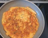 A picture of step 4 of Omelette (chips-egg omelette).