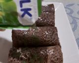 Foto langkah ke 6 dari resep Dadar Gulung Coklat Isi Unti Matcha Istimewa 💚.