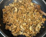 A picture of step 5 of Stuffed Baked Potatoes with TVP and Mushrooms.
