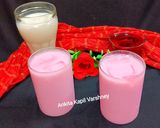 A picture of step 3 of Rose Milk.