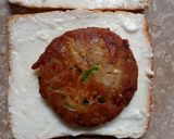 A picture of step 4 of Crispy shami kabab sandwich 🥪.