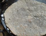 A picture of step 3 of Bajra Bhakri with seasome seeds.
