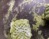A picture of step 6 of Matcha Mochi Moon Cake.