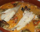 A picture of step 5 of Monkfish Tails with Shrimp and Clams in Sauce.