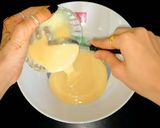 A picture of step 2 of Rainbow cake.