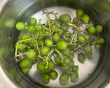 A picture of step 1 of Lasoda (Gunda) Aachar.