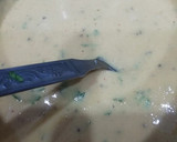 A picture of step 1 of Kanda Bhaji.