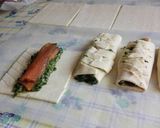 Foto del paso 3 de la receta: Trenzas de hojaldre rellenas de espinacas y salmón