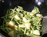A picture of step 5 of Bihari Lunch Platter- Dal, Rice, Bodi(Long Beans) Potato Sabzi.
