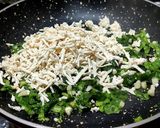 A picture of step 5 of Pizza with spinach and tofu topping.
