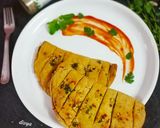 A picture of step 9 of Home made cheese garlic bread.