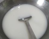 A picture of step 3 of Bombay karachi halva / Corn flour  halva with natural food colour.