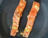 A picture of step 7 of Grilled salmon served with homemade chimichurri sauce.