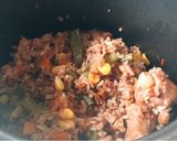 Foto langkah ke 5 dari resep Nasi gurih magic com extra ayam dan sayur.