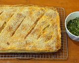 A picture of step 21 of Potato slab pie with salsa verde.