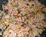 A picture of step 2 of Mexican rice.