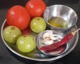 A picture of step 1 of Roasted Amla and Tomato Chutney.