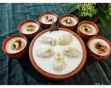 A picture of step 4 of Kandhamula(Sweetpotato) Khira Gaintha Pitha….Odia Cuisine.