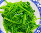 Hình bước làm 1 của món Cải bó xôi trộn mè rang