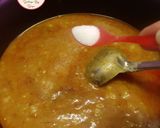 A picture of step 5 of Panchmel Dal with steamed rice.