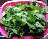 Foto langkah ke 1 dari resep Tumis Daun Singkong Teri Pedas.