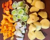 Foto del paso 1 de la receta Curry japonés de pollo con calabaza y shiitake