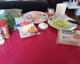 Foto del paso 1 de la receta: Pastel con pan de molde de espinacas y gambas