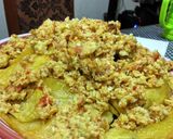 A picture of step 8 of Irish chips with Scrabbled egg.