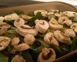 A picture of step 1 of Chicken Spinach and Mushroom Bake.