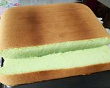 Foto langkah ke 9 dari resep Ogura Pandan Cake 💚.