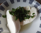 A picture of step 7 of Sweet Potato Boats with Cream Cheese Sauce with Mint and Lime.