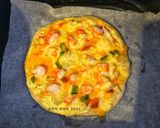 Hình bước làm 4 của món Pizza Tôm Ớt Chuông NCKD
