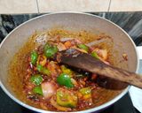 A picture of step 7 of Dry Schezwan Paneer.