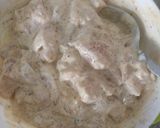 A picture of step 2 of Ginger malai boti chunks.