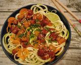 Foto del paso 7 de la receta: Espaguetis de calabacín con tempeh y calabaza