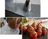 Strawberi berinti Kek Keju Double Chocolate