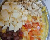 A picture of step 1 of Colourful fruit custard.