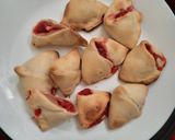 A picture of step 15 of Strawberry Stuffed Baked Samosa with Chocolate Ganache.