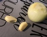 Une image de l'étape 2 de Coings, courgettes et tomates au lard fumé.