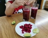 Hình bước làm 5 của món Hồng trà Thanh Long