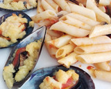 Foto del paso 9 de la receta: Macarrones con "crumble" de mejillones gratinados