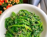 Hình bước làm 4 của món Cải Bó Xôi Trộn Dầu Mè Hàn Quốc