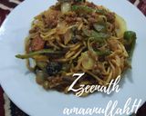 A picture of step 3 of Mutton Mince Hakka Noodles.