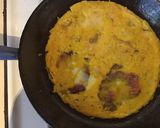 A picture of step 2 of California Farm Crispy Blue Cheese Omelette.