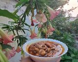عکس مرحله 5 از دستور دوپیازه باقالی با غوره خشک و پودر غوره