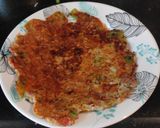 A picture of step 4 of Protein rich mix veg lobia chilla.