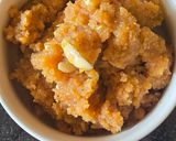 A picture of step 8 of Moong Dal Halwa.