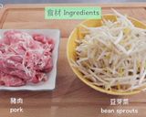 豆芽菜炒豬肉-韓劇美食的食譜步驟1照片